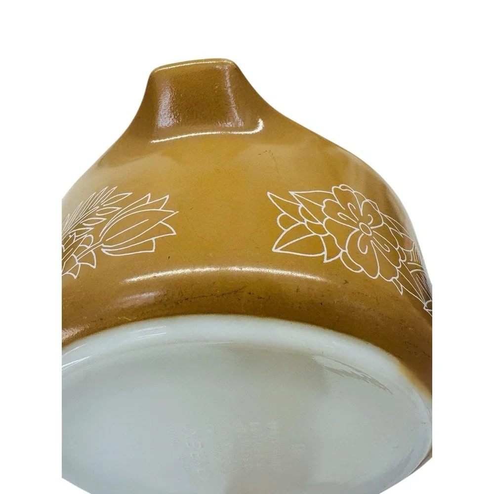 Vintage‎ Pyrex Woodland 1 Qt. Brown Casserole Dish 473-B NO Lid 5 Inch 750 ML